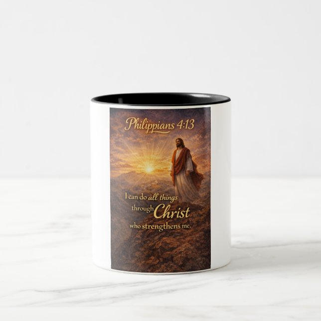Filipperna 4:13 Kristallmugg Två-Tonad Mugg (Center)