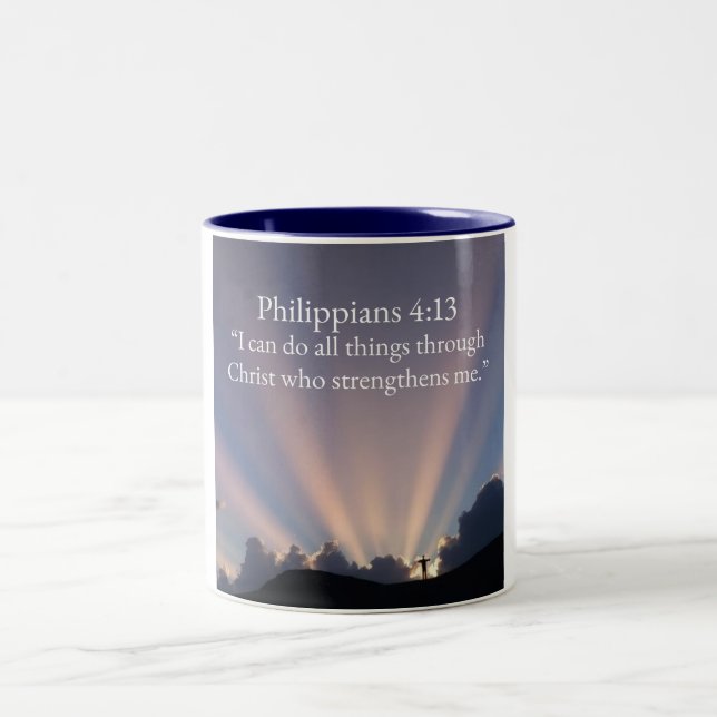 Filipperna 4:13 Kristallmugg Två-Tonad Mugg (Center)