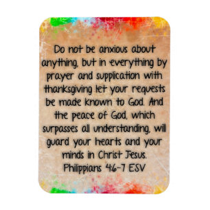 Filipperna 4:6-7 Bibelvers Magnet
