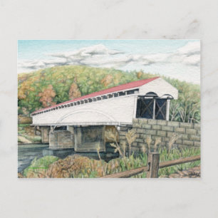 Filippi Covered Bridge Postcard Vykort