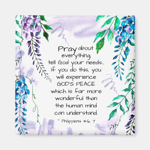 Filippianer 4:6-7 Pray om allt Magnet