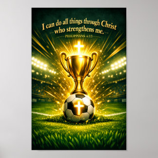 Filippierbrevet 4:13 Fotbollstrofé Fotbollsplan Kr Poster