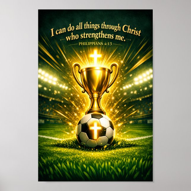 Filippierbrevet 4:13 Fotbollstrofé Fotbollsplan Kr Poster (Framsidan)