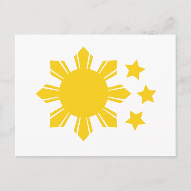 Filippin Flagga - stolt över att vara Pinoy! Vykort (Framsida)