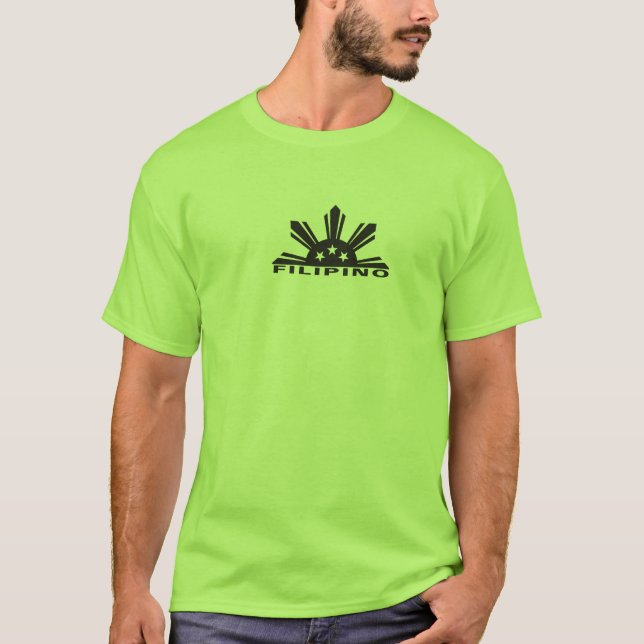 Filippin med den Philippines kartan Tee Shirt (Framsida)