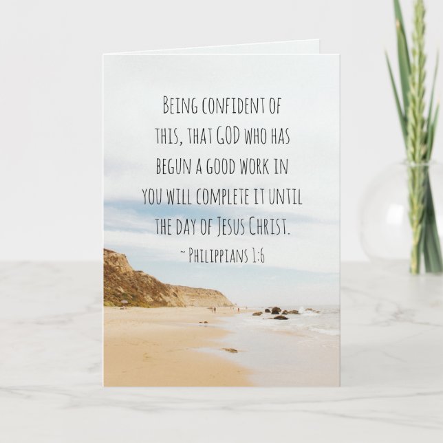 Filippinerna 1:6 GOD som har påbörjat bra Kort (Framsida)