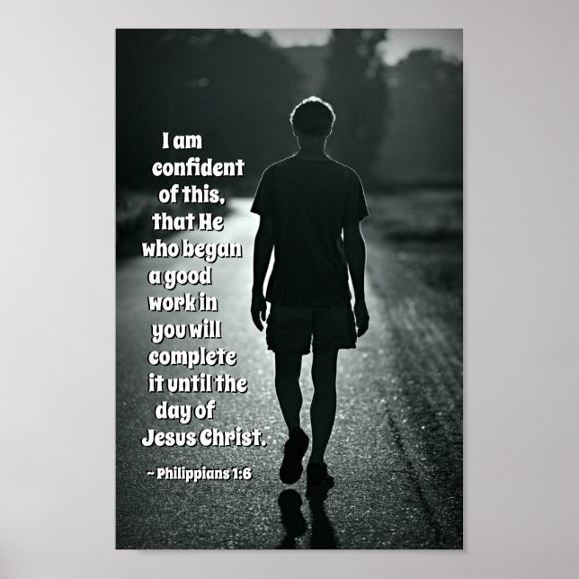 Filippinerna 1:6 Han som har påbörjat ett bra Bibl Poster (Framsidan)