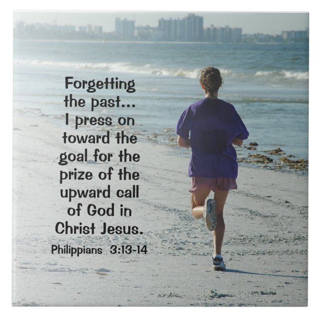 Filippinerna 3:13 Förfalskning, bibel Kakelplatta (Framsidan)