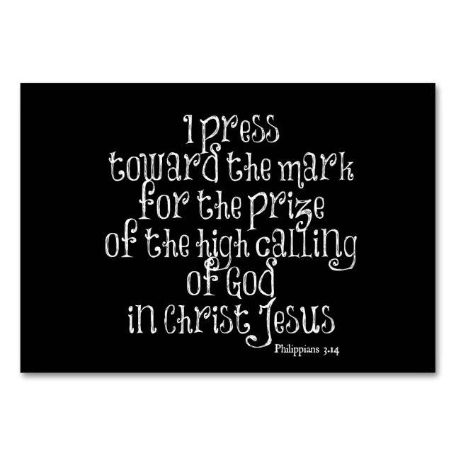 Filippinerna 3.14 Bible Verse Bordsnummer (Framsidan)