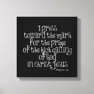 Filippinerna 3.14 Bible Verse Canvastryck