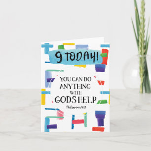 Filippinerna 4:13 9 Idag flerfärgat vattenfärg Kort