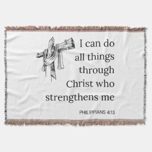 Filippinerna 4:13 Bibelskript KJV-citat Filt