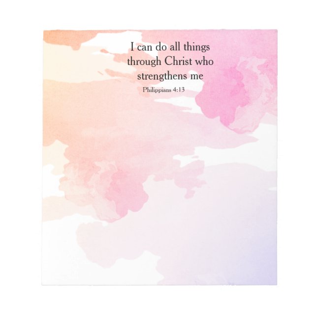 Filippinerna 4:13, bibelverterad anteckningsblock (Framsida)