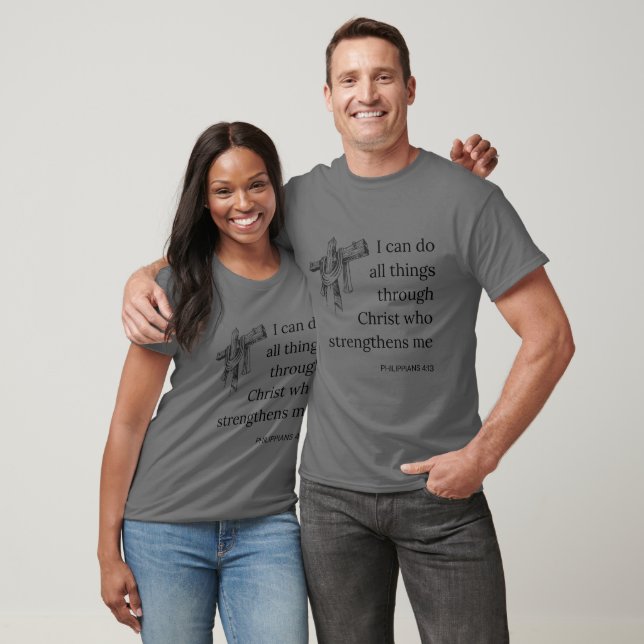 Filippinerna 4:13 Bible Scripture KJV Quote Unisex T Shirt (Unisex)