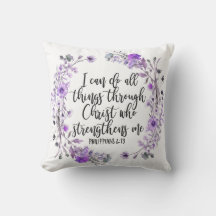 Filippinerna 4:13 Bible Scripture Lila Lavender