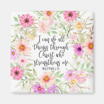 Filippinerna 4:13 Bible Scripture Verse Blommigt