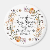 Filippinerna 4:13 Bible Scripture Verse Blommigt