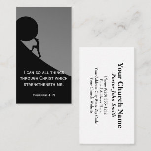 Filippinerna 4:13 Bible Verse Christian Church Visitkort