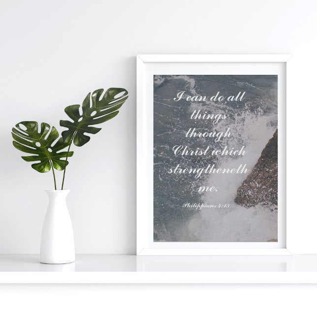 Filippinerna 4:13 Bible Verse Majestic Ocean Poster (Skapare uppladdad)