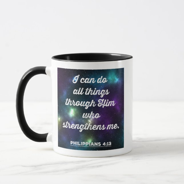 Filippinerna 4:13 Bible Verse Mugg (Vänster)