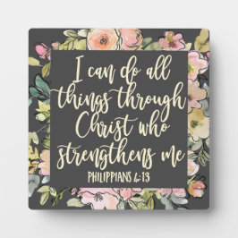 Filippinerna 4:13 Bible Verse Söt Pastel Blommigt