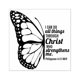 Filippinerna 4:13 Butterfly Scripture in the Bible Stämpel