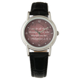 Filippinerna 4:13 Christian Bible Verse Armbandsur