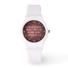 Filippinerna 4:13 Christian Bible Verse Armbandsur