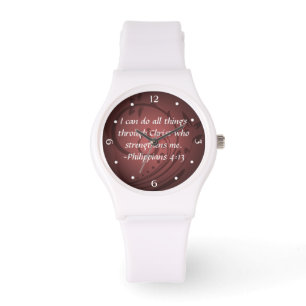 Filippinerna 4:13 Christian Bible Verse Armbandsur