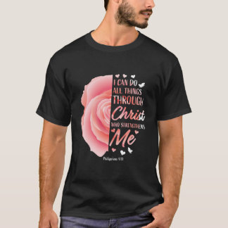 Filippinerna 4 13 Christian Bible Verse Religiösa T Shirt