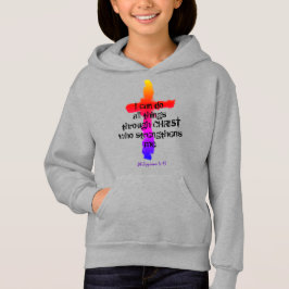 Filippinerna 4:13 Flickans Hoodie T Shirt
