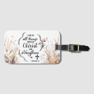 Filippinerna 4:13 Hela sak genom Kristus Bible Bagagebricka