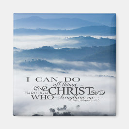 Filippinerna 4:13 Hela sak genom Kristus Bible Magnet