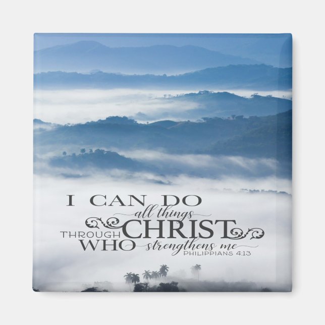 Filippinerna 4:13 Hela sak genom Kristus Bible Magnet (Framsidan)