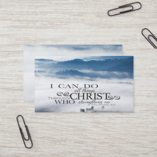 Filippinerna 4:13 Hela sak genom Kristus Bible Visitkort