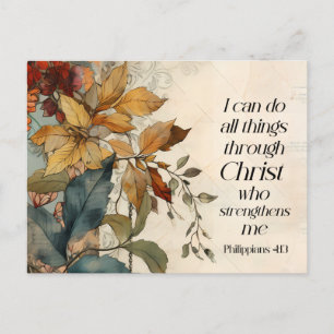 Filippinerna 4:13 Hela sak genom Kristus Bible Vykort
