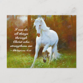 Filippinerna 4:13 Hela sak genom Kristus, Horse Vykort