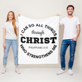 Filippinerna 4:13 Jag kan göra alla sak-skript Fleecefilt