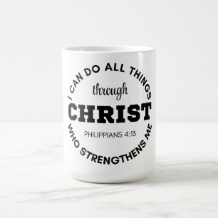 Filippinerna 4:13 Jag kan göra alla sak-skript Kaffemugg