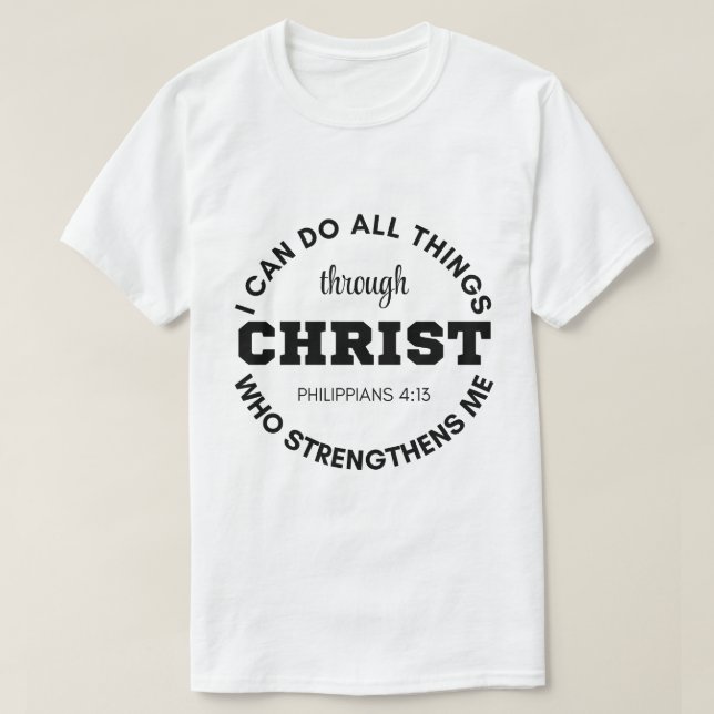 Filippinerna 4:13 Jag kan göra alla sak-skript T Shirt (Design framsida)
