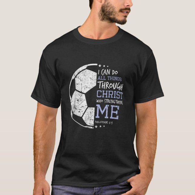 Filippinerna 4 13 jag kan göra Sak Christian Soc T Shirt (Framsida)