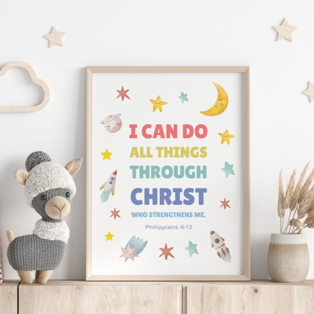 Filippinerna 4:13 Jag kan göra sak Nursery Decor Poster (Skapare uppladdad)
