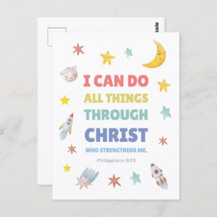 Filippinerna 4:13 Jag kan göra sak Nursery Decor Vykort
