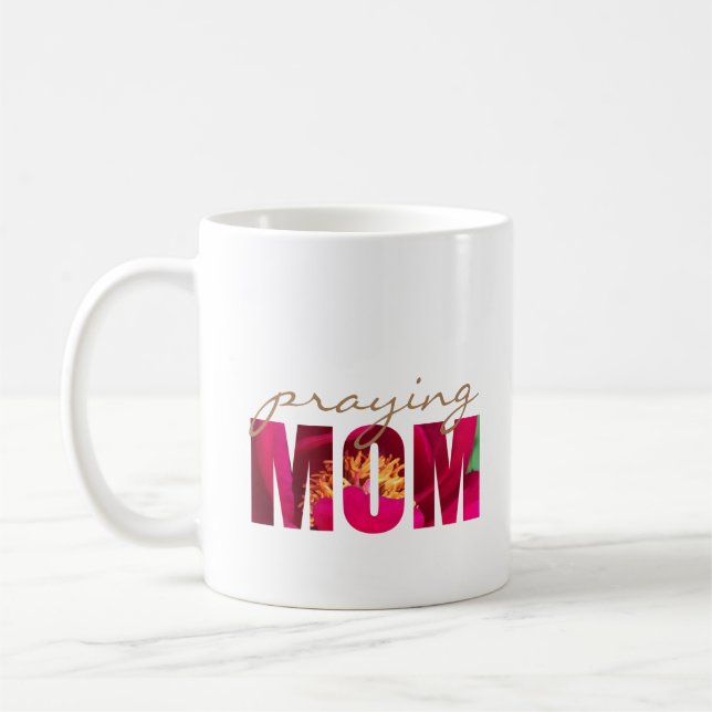 Filippinerna 4:13 Praying Mamma Anpassningsbar Ros Kaffemugg (Vänster)