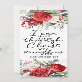 Filippinerna 4:13 Uppmuntringskort Tack Kort