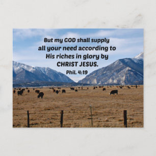 Filippinerna 4:19 vykort