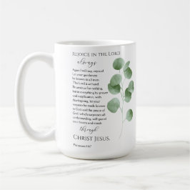 Filippinerna 4:4-7 Bible Verses Eucalyptus Lövs Kaffemugg