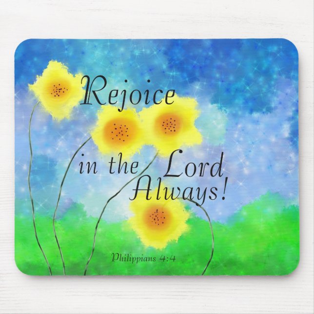 Filippinerna 4:4 Bible, Rejoice in the Lord Always Musmatta (Framsidan)