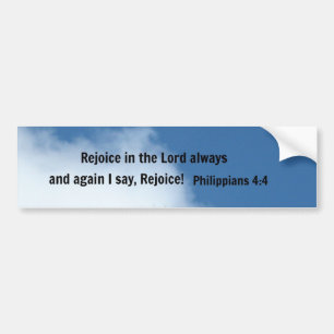 Filippinerna 4:4 Rejoice i Herren... Bildekal