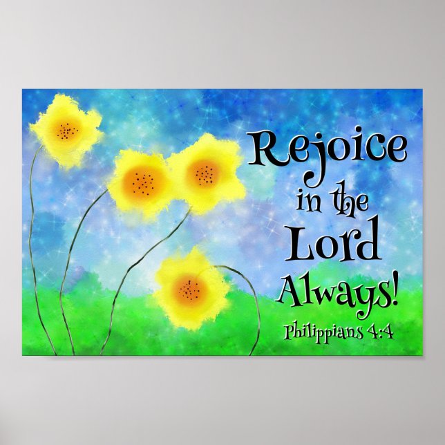 Filippinerna 4:4, Rejoice in the Lord Always Poster (Framsidan)